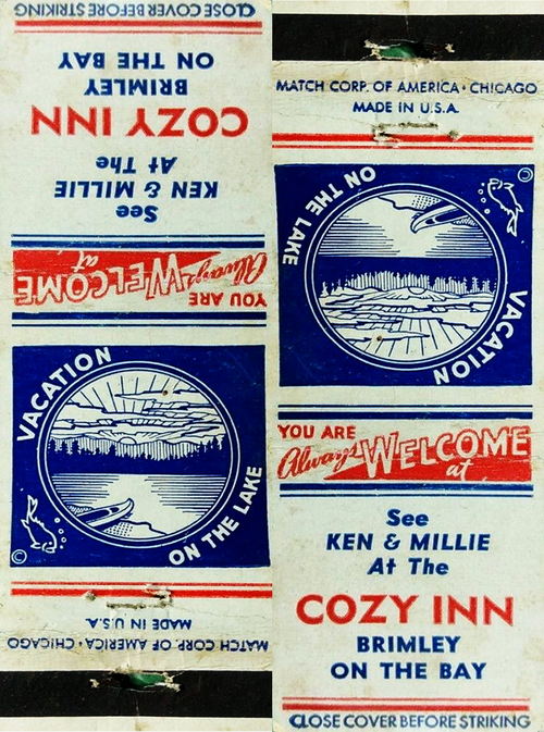 Cozy Inn - Matchbook (newer photo)